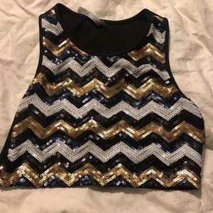 Sequin crop top